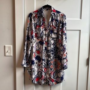 Floral Collared Shirt Dress